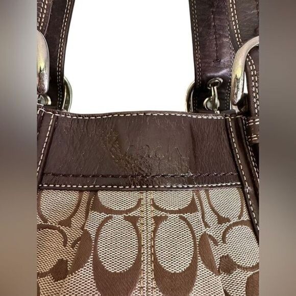 Coach Signature vintage Canvas Soho Shoulder Bag f15047 - Picture 7 of 13